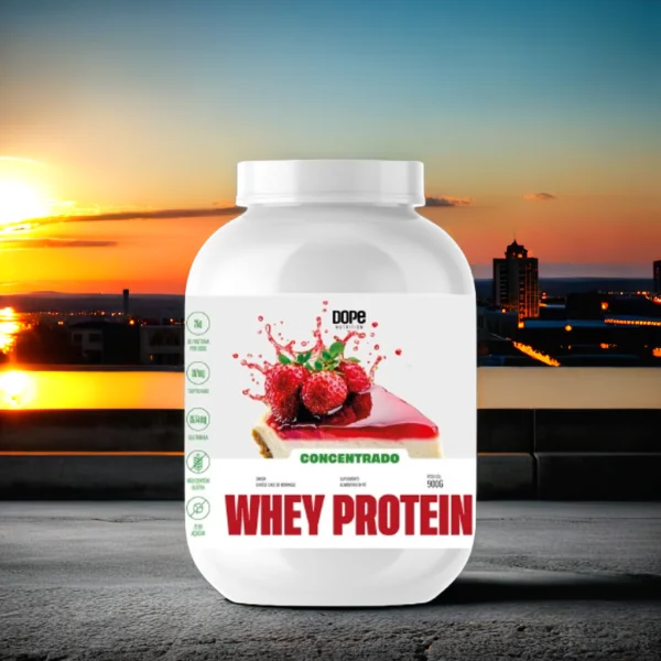 Whey Concentrado Sabor Cheesecake de Morango 900g
